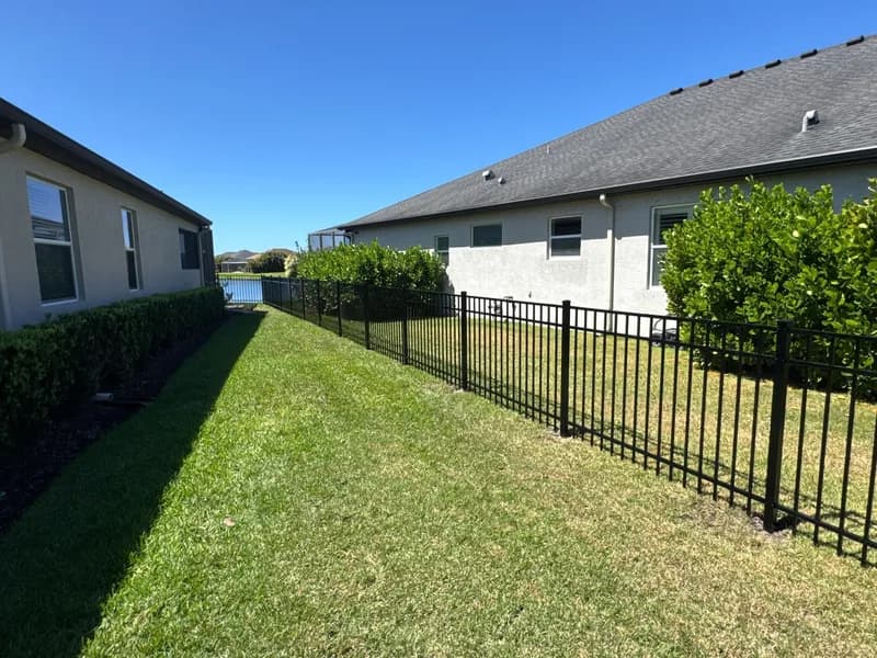 Black aluminum fence at a Bradenton home, ASAP install